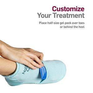 NatraCure Cold Therapy Socks - Reusable Gel Ice Frozen Slippers for Feet, Heels, Swelling, Edema, Arch, Chemotherapy, Arthritis, Neuropathy, Plantar Fasciitis, Post Partum Foot - Size: Small/Medium