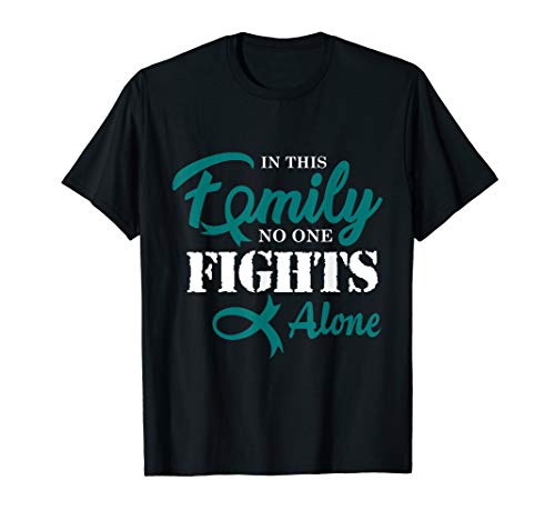 Ovarian Cancer Awareness Fight Cancer Ribbon T-Shirt