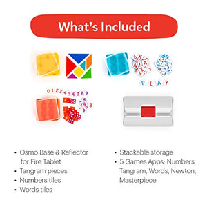 Osmo - Genius Starter Kit for Fire Tablet - 5 Educational Learning Games - Ages 6-10