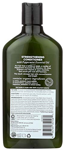 Avalon Organics Conditioner Strengthening Peppermint, 11 oz