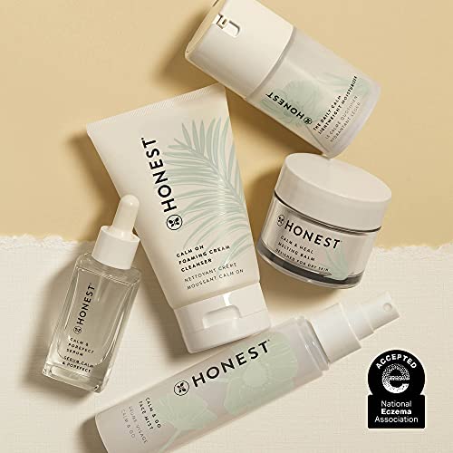 Honest Beauty Calm On Foaming Cream Cleanser | with Hyaluronic Acid + Phytosterols &amp; Phospholipids + Amino Acids | 4 Fl Oz