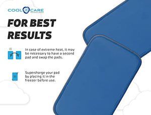 Cool Care Technologies Pillow Cooling Pad - Pressure Activated Gel Cooling Mat Provides Instant Cool Relief - Ideal for Fevers, Migraines, Hot Flashes, Night Sweats - Place on Pillow