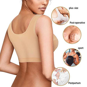 BRABIC Women's Front Closure Post-Surgery Posture Corrector Bra with Breast  Support Band