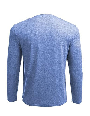Deyeek Men's Post Shoulder Surgery Recovery Shirts Full Tear Away Long Sleeve Snap Chemo Port Access Shirt