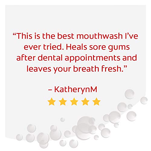 This is the best mouthwash I&#39;ve ever tried. Heals sore gums after dental appointments and leaves your breath fresh. - KatherynM