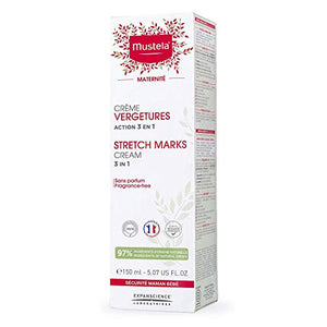 Mustela Maternity Stretch Marks Cream for Pregnancy - with Natural Avocado, Maracuja & Shea Butter - Fragrance-Free & EWG Verified - 5.07 fl. Oz