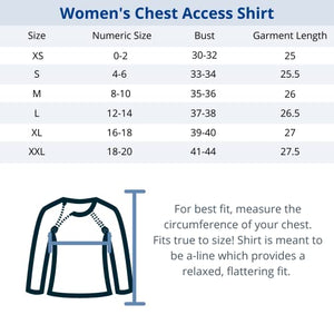 Care+Wear Women’s Long-Sleeve Chest Port Access Shirt – Women’s Long-Sleeve Shirt with Port Access for Central Line (XX-Large, Coral)