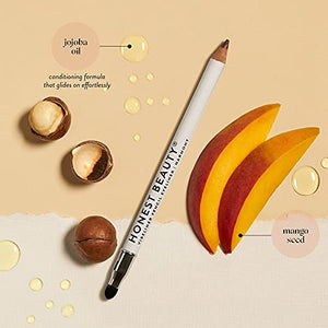 Honest Beauty Vibeliner Pencil Eyeliner | Electric (Matte Plum) | With Jojoba Oil, Meadowfoam Oil, & Macadamia Nut Oil | With built-in smudger | .038 Oz