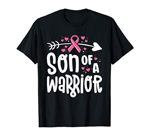 Son Of A Warrior Family Breast Cancer Shirts Pink Ribbon T-Shirt