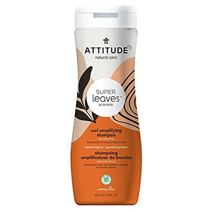 ATTITUDE Hair Shampoo, EWG Verified, Plant- and Mineral-Based Ingredients, Vegan and Cruelty-free Beauty and Personal Care Products, Wavy and Curly, Peach and Vanilla, 16 Fl Oz