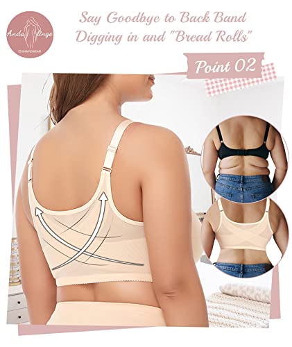 BRABIC Post Surgery Everyday Bras for Women Front Closure Mastectomy Support  Bra with Adjustable Straps Wirefree, White, S : : Fashion