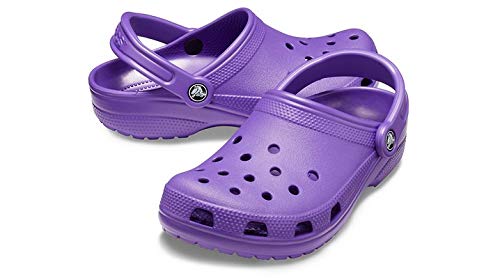 Crocs Unisex Classic Clog | Water Comfortable Slip On Shoes, Neon Purple, 9 US Women