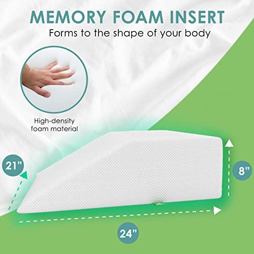 Cushy Form Wedge Pillows - 8 Inch Leg Pillows for Sleeping, Post-Surge - My  CareCrew