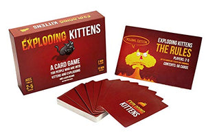 Exploding Kittens Original Edition - Card Games for Adults Teens & Kids - Fun Family Games - A Russian Roulette Card Game - 15 Min, Ages 7+, 2-5 Players