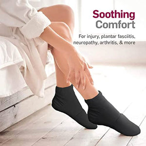 NatraCure Cold Therapy Socks - Reusable Gel Ice Frozen Slippers for Feet, Heels, Swelling, Edema, Arch, Chemotherapy, Arthritis, Neuropathy, Plantar Fasciitis, Post Partum Foot - Size: Large