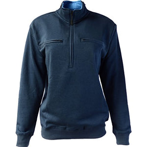 Easy Port Access Chemo Pullover in French Tarry - Best Gift for Cancer Patients (Large, Dark Navy)