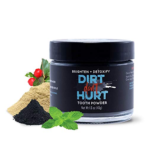 Tooth Powder with Activated Charcoal, Detoxifying All-Natural Teeth Whitening Charcoal, Alternative to Activated Charcoal Toothpaste, 1.6 oz - Dirt Don’t Hurt