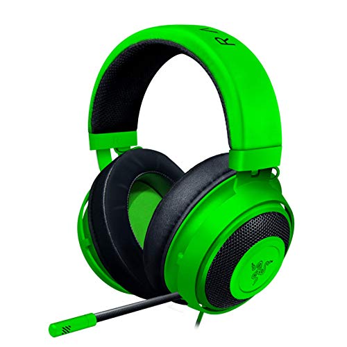 Razer Kraken Gaming Headset: Lightweight Aluminum Frame, Retractable Noise Isolating Microphone, For PC, PS4, PS5, Switch, Xbox One, Xbox Series X &amp; S, Mobile, 3.5 mm Audio Jack – Green
