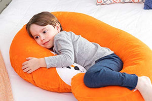 Leachco Snoogle Jr. - Luxuriously Soft Plush Fox with Zippered Removable Cover – The Snuggle, Cuddle, Animal Body Pillow for Kids