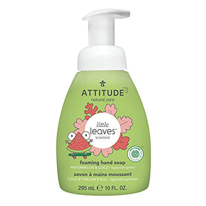 ATTITUDE Foaming Hand Soap for Kids, Plant and Mineral-Based Ingredients, Vegan and Cruelty-free Personal Care Products, Watermelon & Coco, 10 Fl Oz