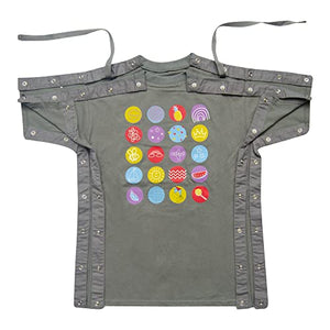 Inspired Comforts Kids Arm Sling, Surgery & PICC Access Shirt (Grey,M)