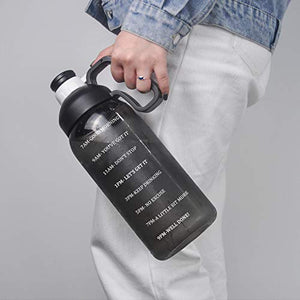 64 OZ Water Bottle with Straw, Motivational Water Bottle with Time Marker