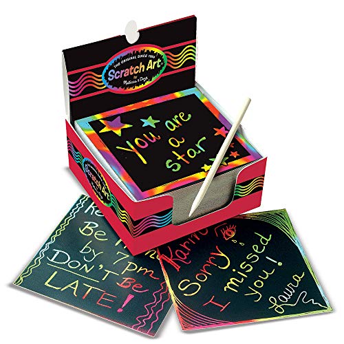 Melissa &amp; Doug Scratch Art Box of Rainbow Mini Notes