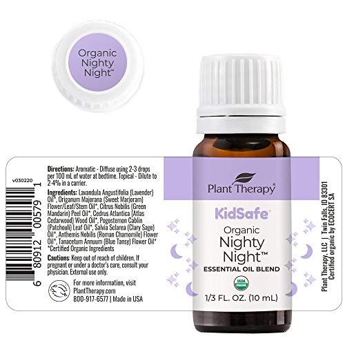 Plant Therapy KidSafe Organic Nighty Night Essential Oil Blend for Sleep 10ml 1/3 oz - My CareCrew