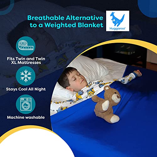 Huggaroo Pouch Sensory Blanket - Compression Bed Sheet Blanket for Kids - Twin and Twin XL Mattresses - Compression Sheets for Kids with Autism