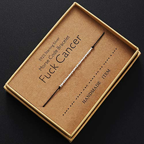 Morse code Bracelet Sterling Silver Beads on Silk Cord Gift for women Girls