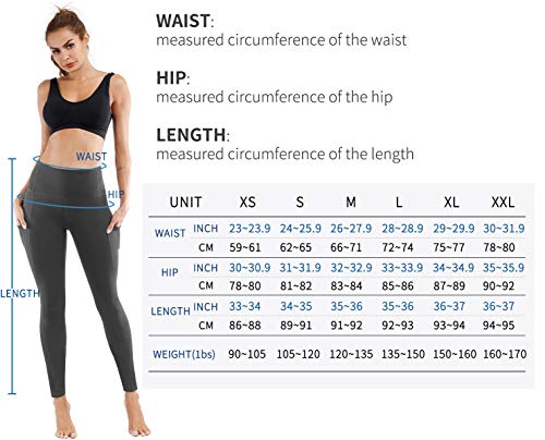 Women Yoga Pants Tummy Control Legging 4 Way Stretch Mid Rise