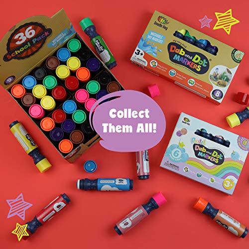 Washable 8 Colors Dab and Dot Markers for Toddlers and Kids