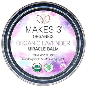 Makes 3 Organics Organic Miracle Body Balm, Lavender, 2 Fluid Ounce