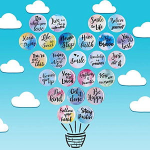 Inspirational Magnets Watercolor Round Motivational Magnets Inspirational Quote Refrigerator Magnets Cute Magnets with Quotes Encouragement Magnets for Locker Fridge Whiteboard Supplies (24)
