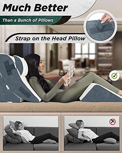 Lunix LX5 4pcs Orthopedic Bed Wedge Pillow Set