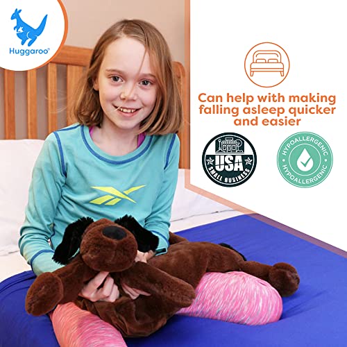 Huggaroo Weighted Lap Pad Puppy - Sensory Stuffed Animals - 3.6 lb Large 29 x 8 in for Anxiety and Autism Comfort – Stocking Stuffer
