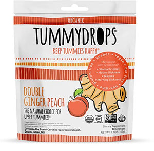 Non-GMO Project Verified Double Ginger Peach Tummydrops 33 Count
