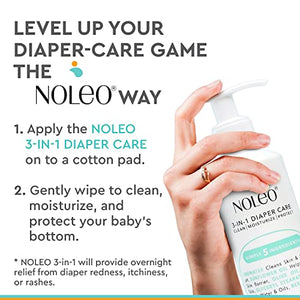 3-in-1 Diaper Care - Baby Cream, Cleanser & Baby Lotion Organic - Diaper Rash Cream - Baby Diaper Rash Ointment - Baby Care Products - Diaper Cream to Clean, Moisturize & Protect Baby Skin, 8 oz
