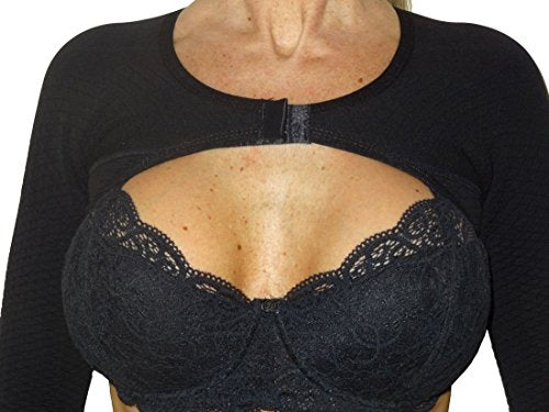 CzSalus High Compression Mini top, Massaging arms Sleeves for Lipedema, Lymphedema Diseases (S/M, Black)