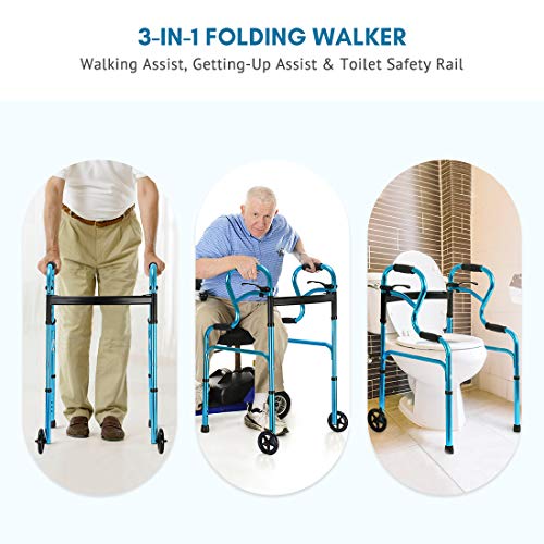 Stand-Assist Folding Walker