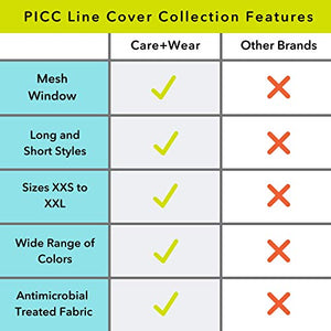 PICC Line Sleeve by Care+Wear - Ultra-Soft Antimicrobial Long PICC Line Cover (Slate Grey, X-Large 17