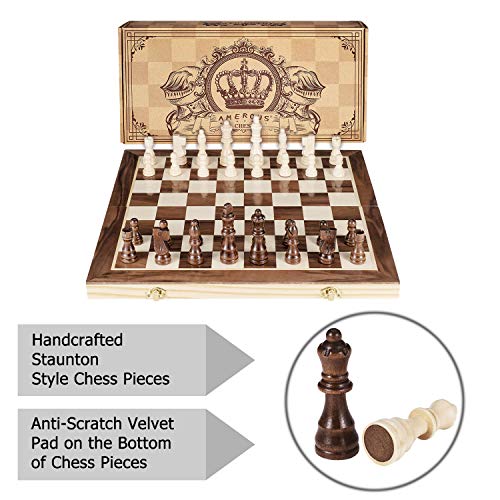 AMEROUS 15 Inches Magnetic Wooden Chess