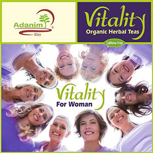 Organic Herbal Teas Vitality Gift Box sampler (8 Flavors Assortment, 8 Tea bags each)