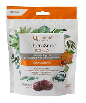Quantum Health TheraZinc Blood Orange Lozenges 18 Ct.