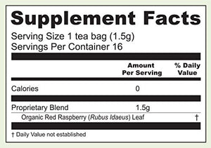 Earth Mama Organic Raspberry Leaf Tea Bags for Labor Tonic and Menstrual Support, 16-Count (3-Pack)