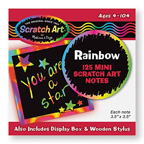 Melissa &amp; Doug Scratch Art Box of Rainbow Mini Notes