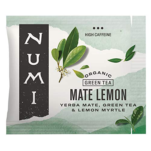 Numi Organic Tea Mate Lemon, 100 Count (Pack of 1) Box of Tea Bags, Yerba Mate Green Tea Blend (Packaging May Vary)