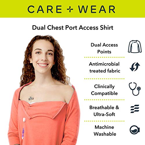 Women's Dual Chemo Port Access Shirts - My CareCrew