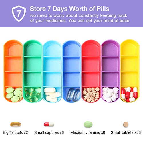 XINHOME Pill Organizer Box Weekly Case