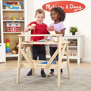 Melissa & Doug Solid Wood Project Workbench Play Building Set - STEAM Toy